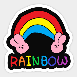 rainbow rabbit Sticker